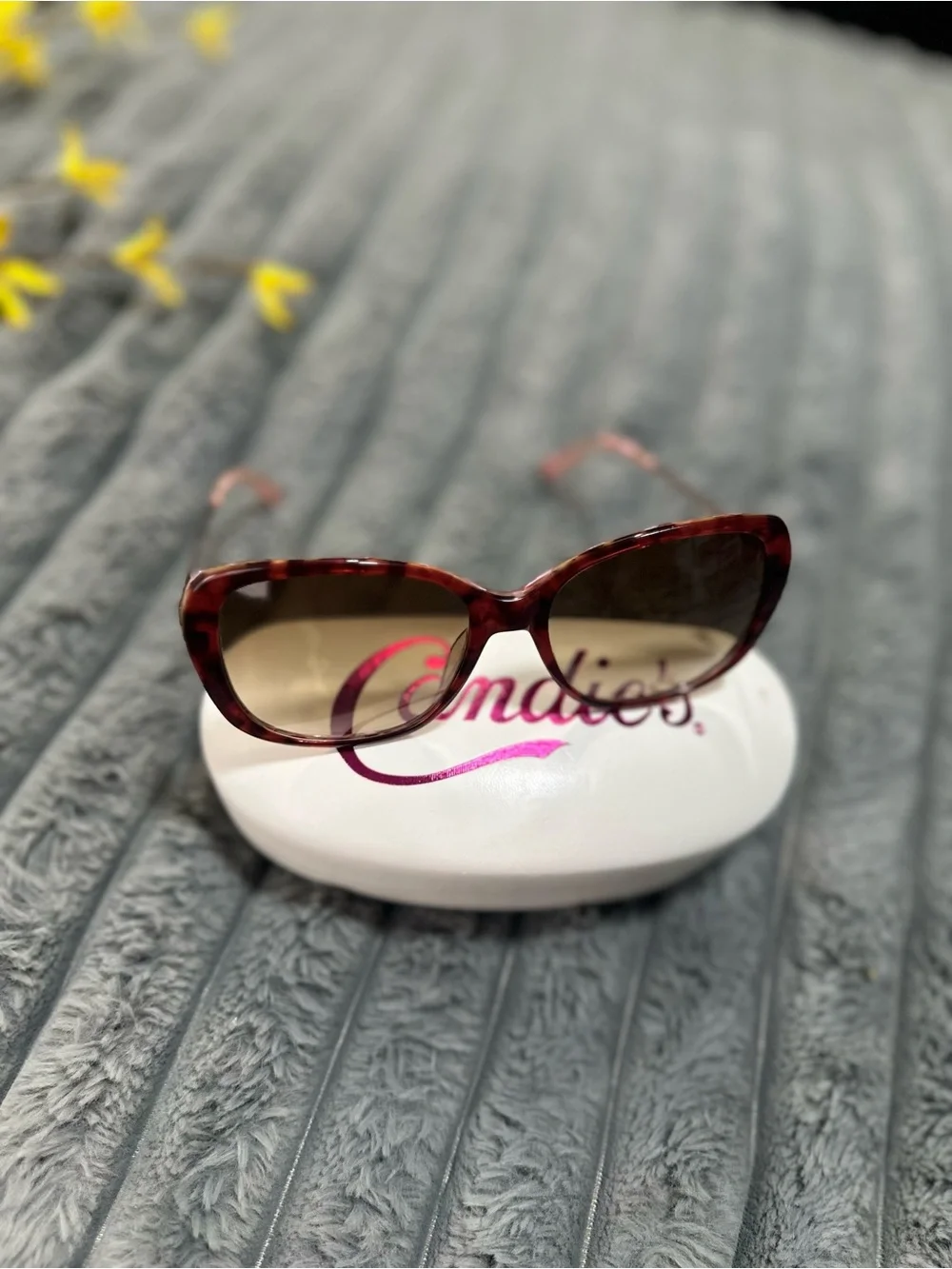Candie's Pink Tortoise Cat-Eye Sunglasses